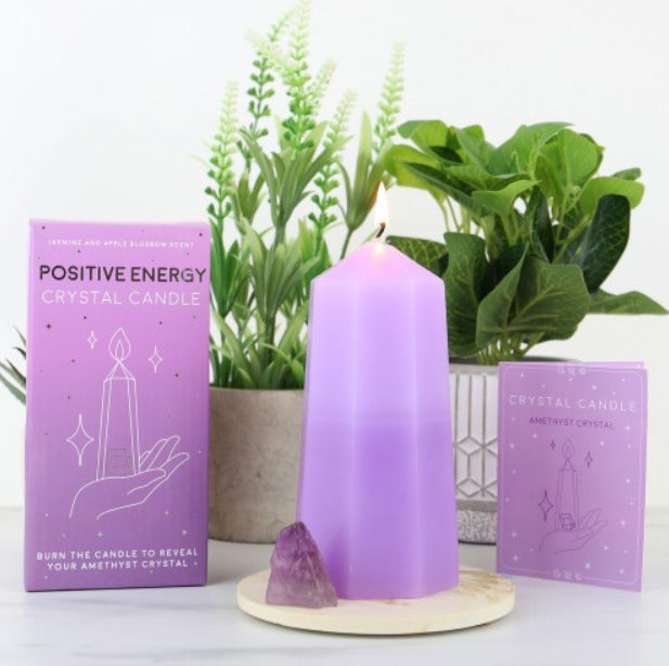 Positive Energy Crystal Candle - Gift Republic