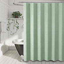 Load image into Gallery viewer, COMFEYA Waffle Weave Long Fabric Shower Curtain - Green