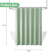Load image into Gallery viewer, COMFEYA Waffle Weave Long Fabric Shower Curtain - Green