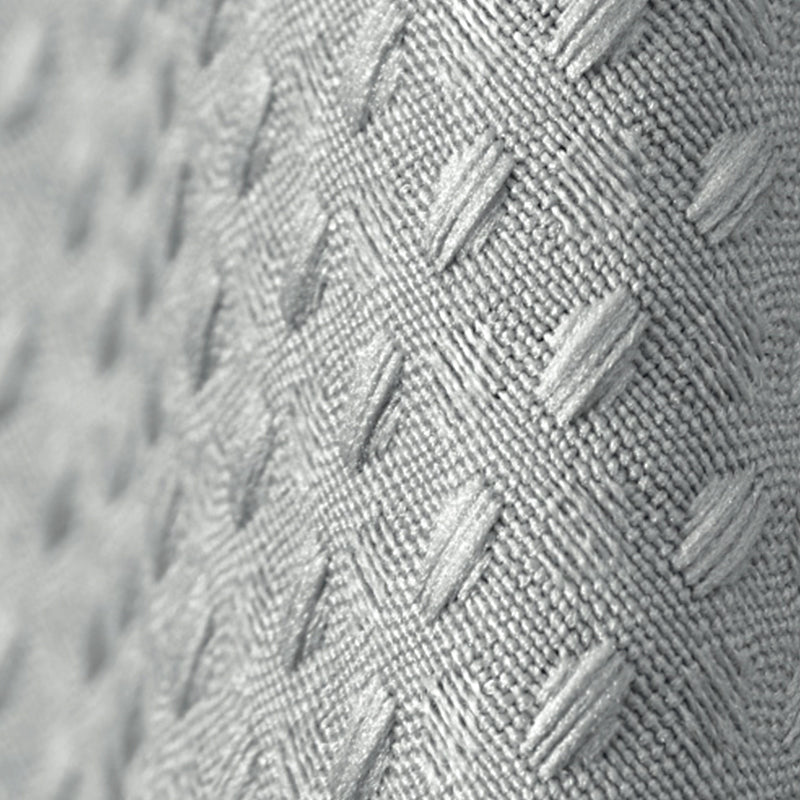 COMFEYA Waffle Weave Long Fabric Shower Curtain - Grey