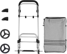 Load image into Gallery viewer, SONGMICS Foldable Shopping Cart with Insulated Cooling Bag - Grey