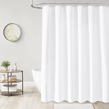 Load image into Gallery viewer, COMFEYA Waffle Weave Long Fabric Shower Curtain - White