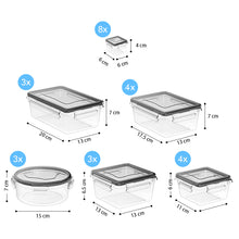 Load image into Gallery viewer, STORFEX Plastic Food Storage with Lids - 24 Pack
