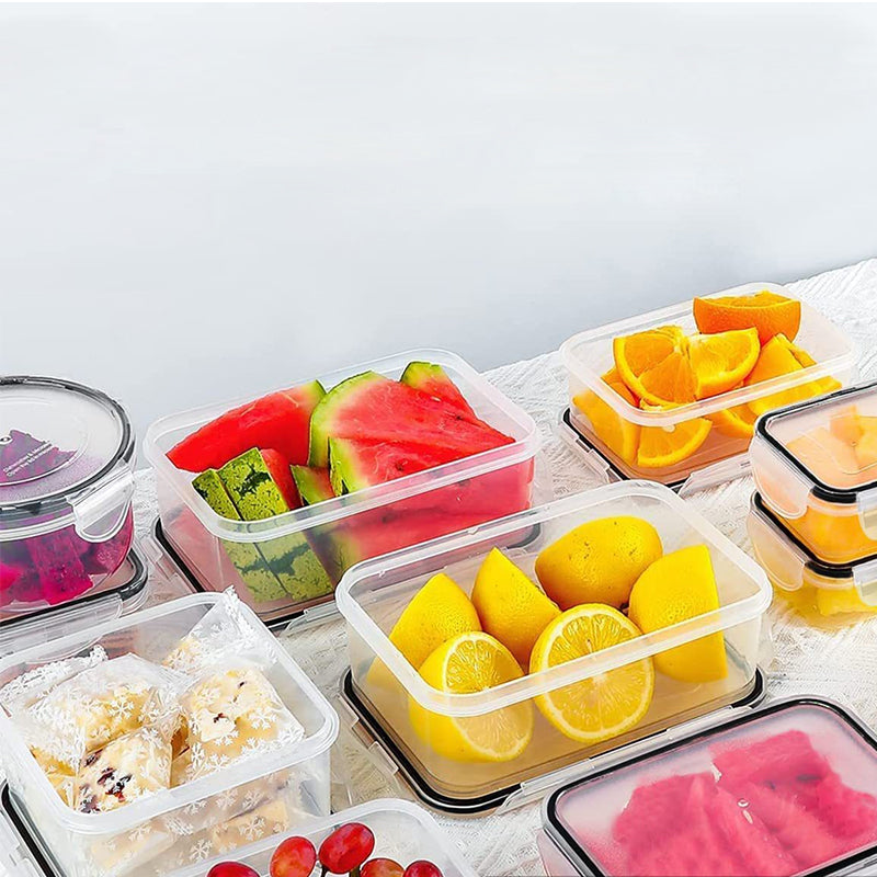STORFEX Plastic Food Storage with Lids - 24 Pack