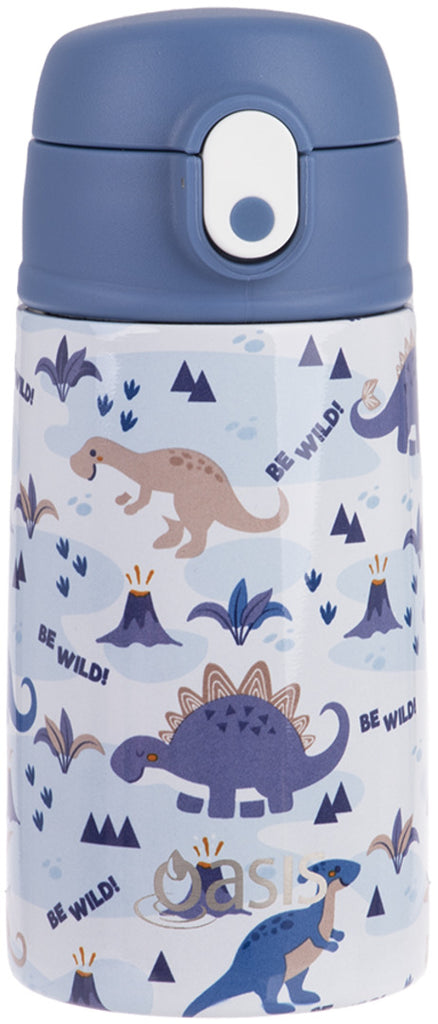 Oasis: Kid's Drink Bottle with Sipper - Dinosaur Land (400ml) - D.Line