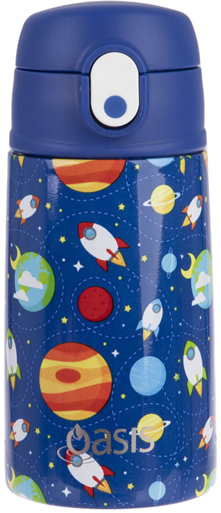 Oasis: Kid's Drink Bottle with Sipper - Outer Space (400ml) - D.Line