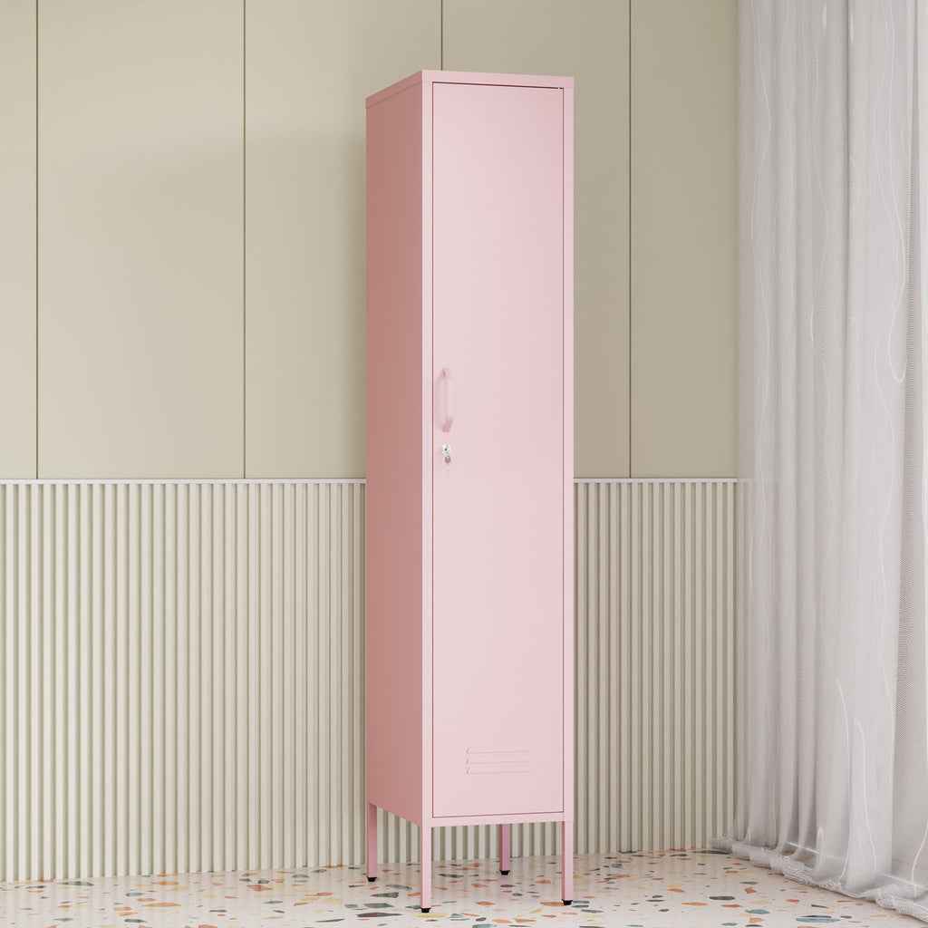 Fraser Country Milan Metal Locker Storage Cabinet - Pink