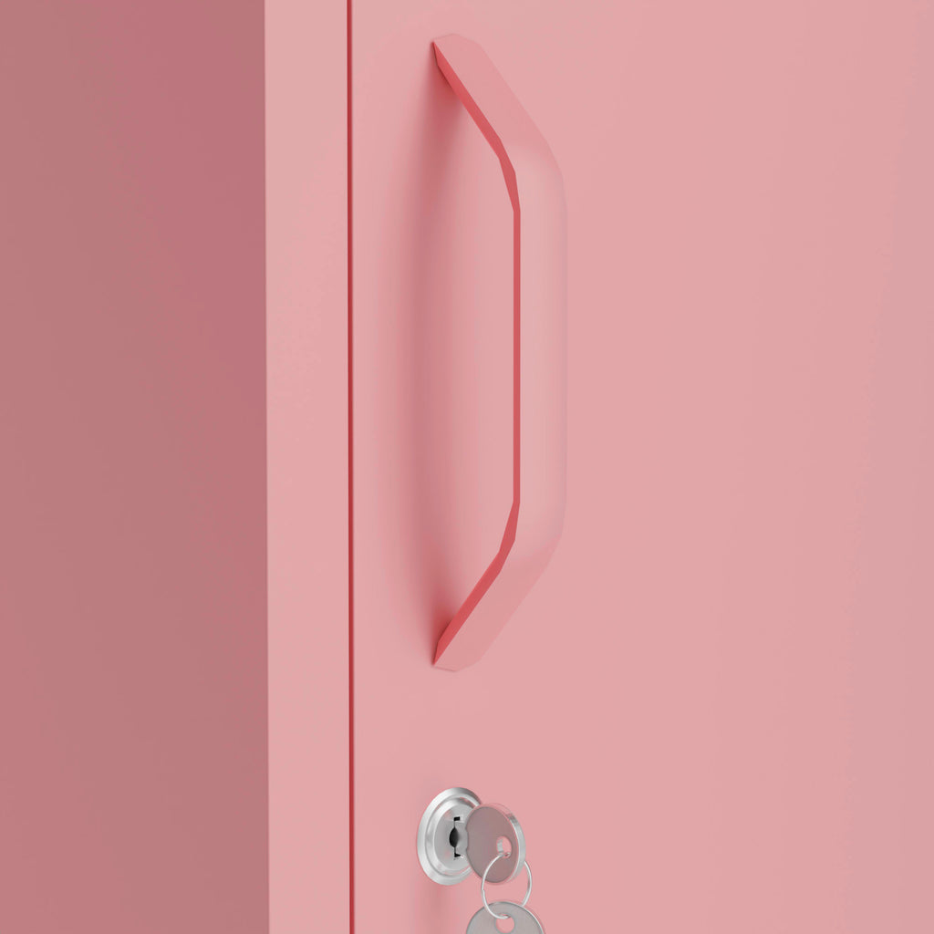 Fraser Country Milan Metal Locker Storage Cabinet - Pink