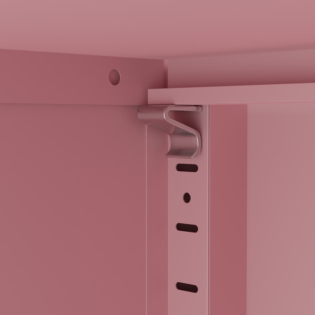 Fraser Country Milan Metal Locker Storage Cabinet - Pink