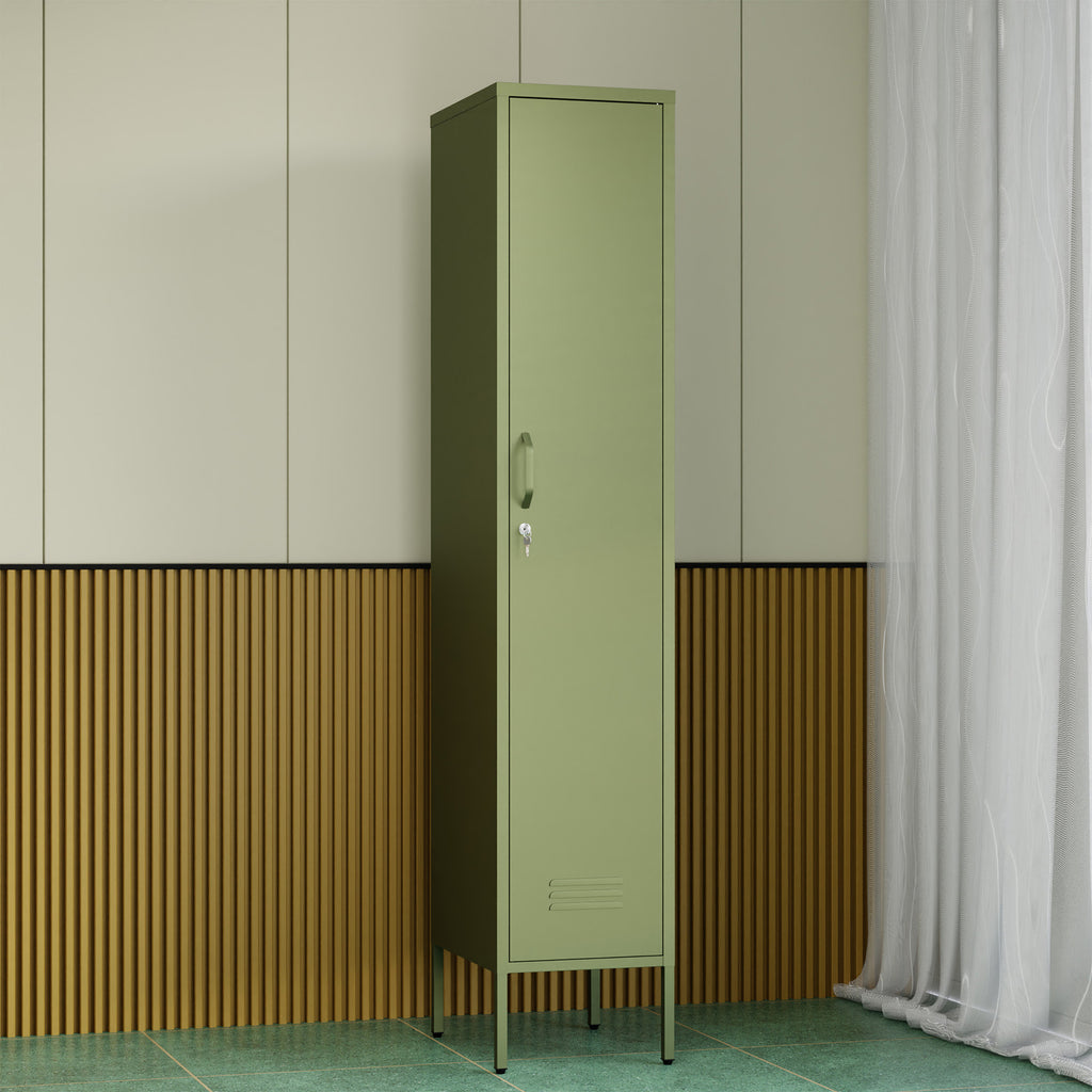 Fraser Country Milan Metal Locker Storage Cabinet - Olive Green