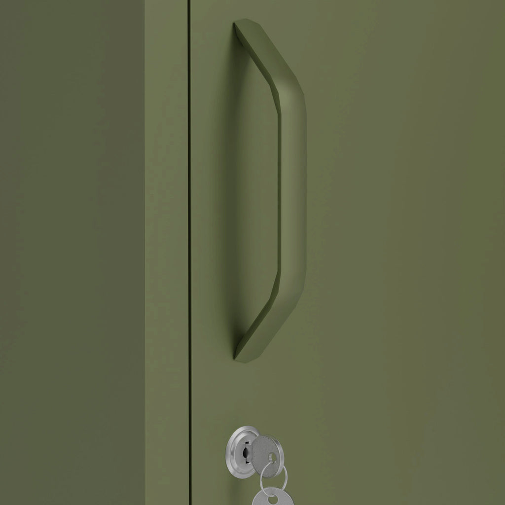 Fraser Country Milan Metal Locker Storage Cabinet - Olive Green