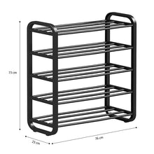 Load image into Gallery viewer, STORFEX 5-Tier Stackable Shoe Rack - Black