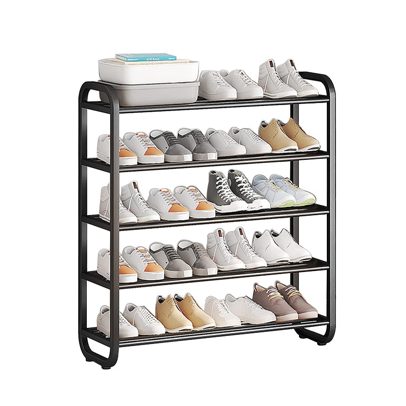 STORFEX 5-Tier Stackable Shoe Rack - Black
