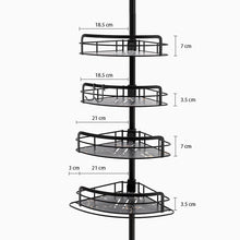 Load image into Gallery viewer, STORFEX 4 Tier Adjustable Shower Corner Shelves - Black