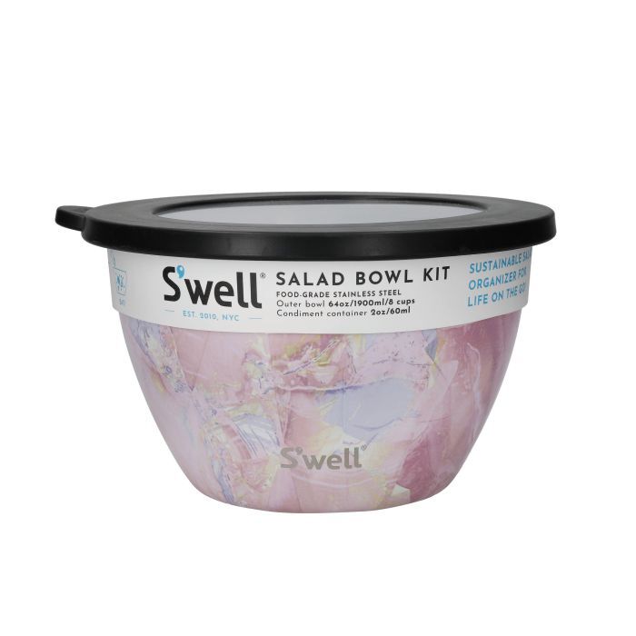 S'well: Geode Rose Salad Bowl Kit - Pink (19L)