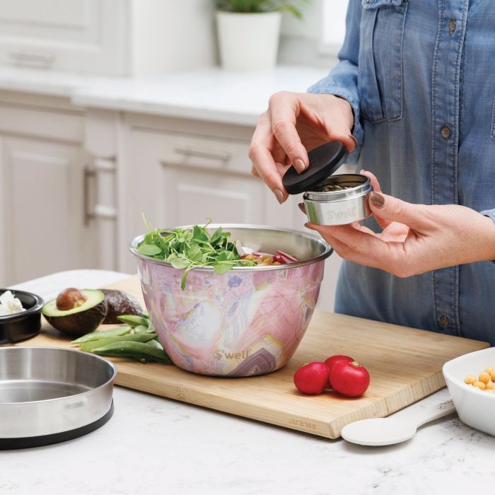 S'well: Geode Rose Salad Bowl Kit - Pink (19L)