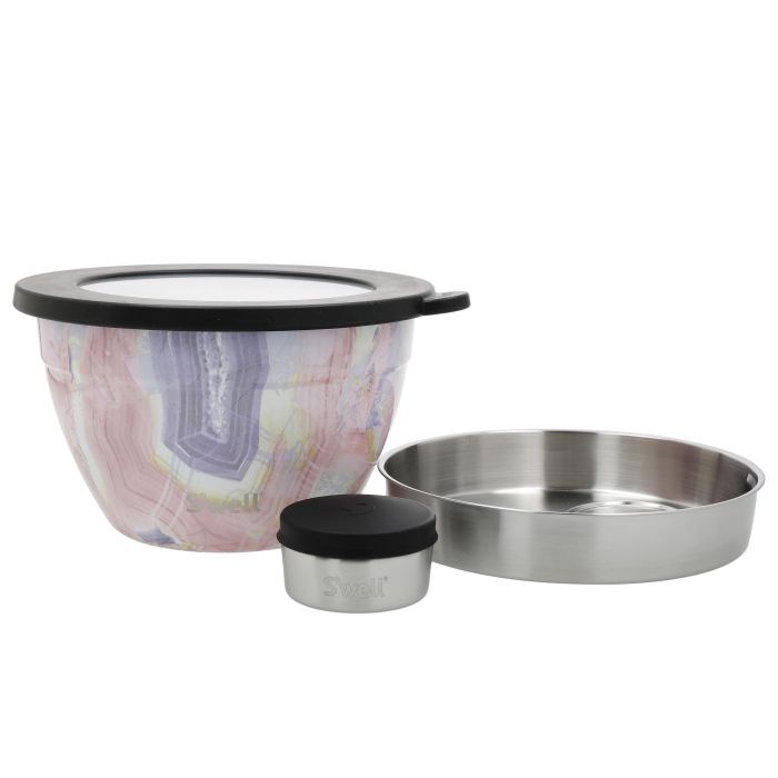 S'well: Geode Rose Salad Bowl Kit - Pink (19L)