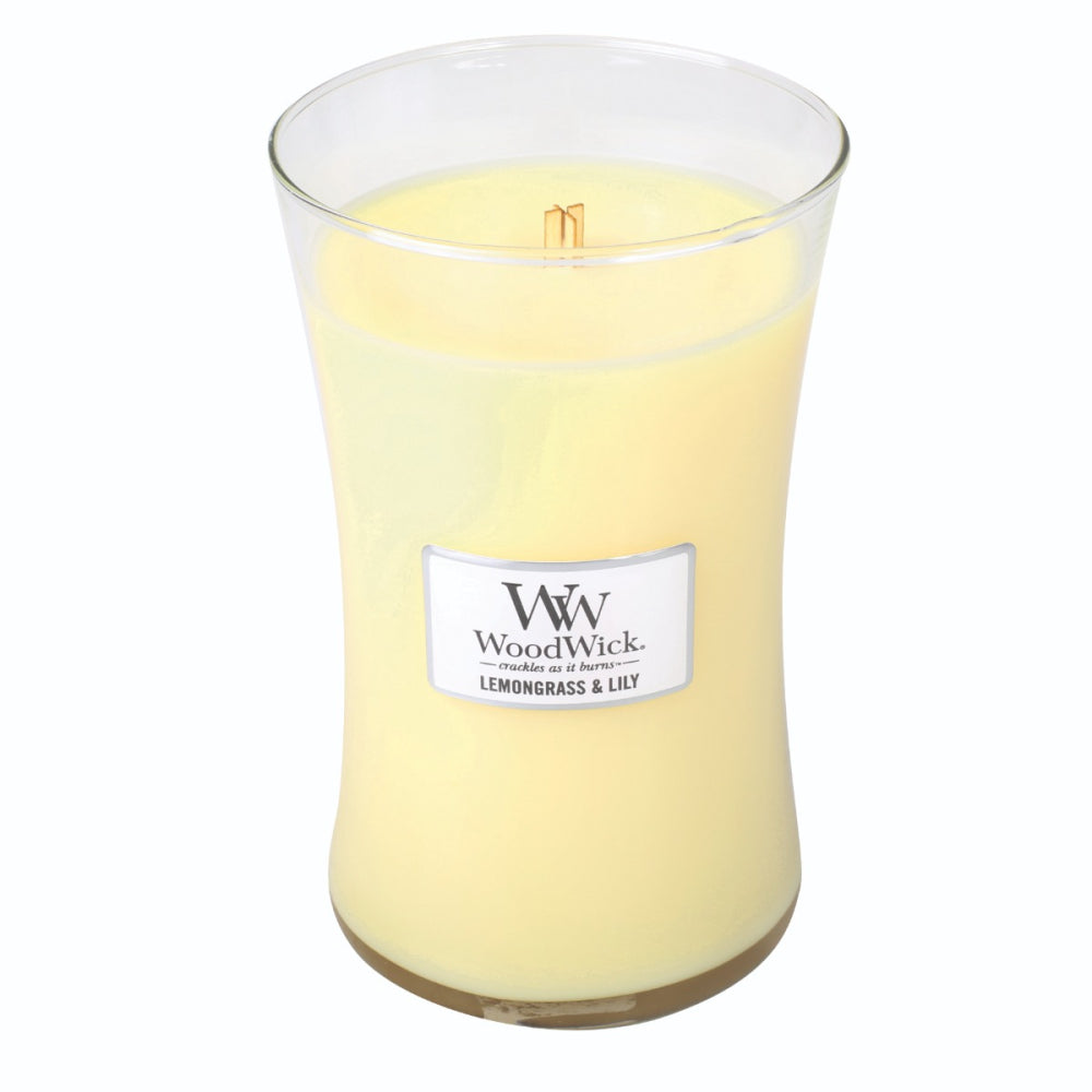 WoodWick: Hourglass Candle - Lemongrass & Lily (Large)