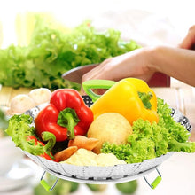 Load image into Gallery viewer, COOKOZZY Stainless Steel Vegetable Steamer Basket - (18 to 28CM)