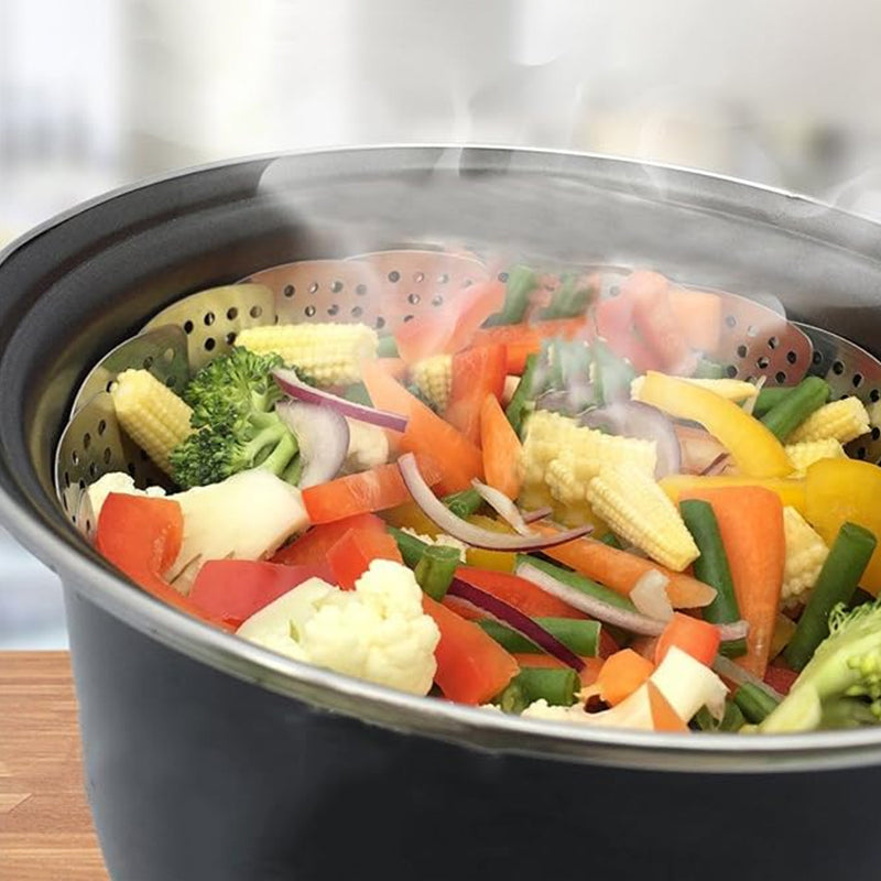 COOKOZZY Stainless Steel Vegetable Steamer Basket - (18 to 28CM)