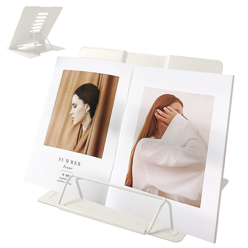 STORFEX Metal Book Stand - White