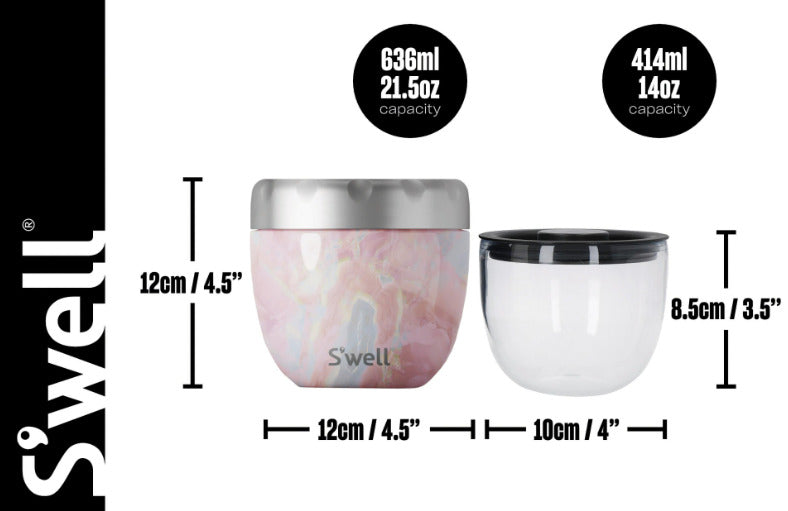 Swell: Geode Rose Swell Eats (636ml) - S'Well