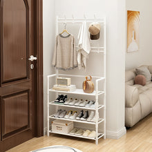 Load image into Gallery viewer, STORFEX 4-Tier 3-in-1 Coat Hanger and Shoe Rack - White