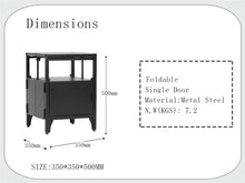 Load image into Gallery viewer, Fraser Country Metal Faster Setup Foldable Side Table &amp; Nightstand - Black