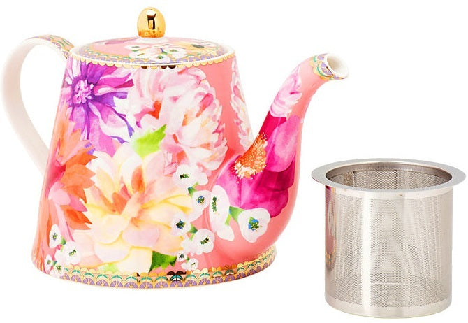 Maxwell & Williams: Teas & C's Dahlia Daze Teapot With Infuser - Pink (1L)