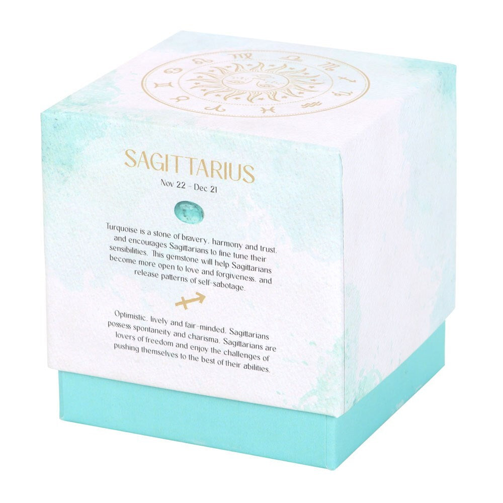 Sagittarius Ylang Ylang & Amber Gemstone Glass Candle