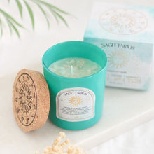 Load image into Gallery viewer, Sagittarius Ylang Ylang &amp; Amber Gemstone Glass Candle