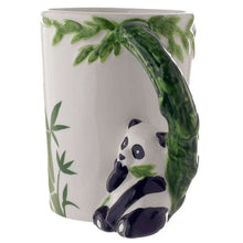 Load image into Gallery viewer, Panda with Bamboo Decal Ceramic Shaped Handle Mug (400ml)