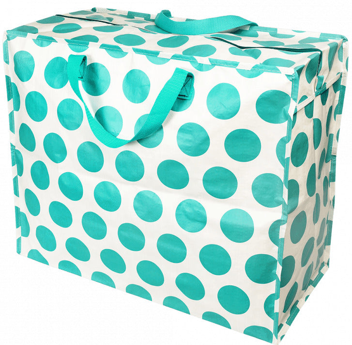 Rex London: Jumbo Storage Bag - Turquoise on White Spotlight