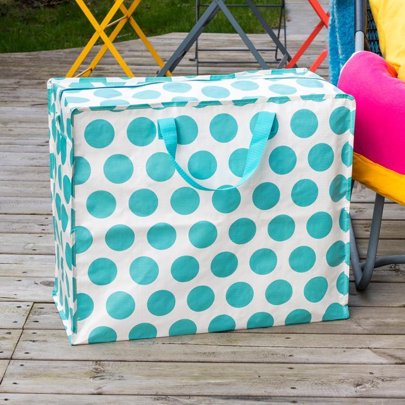 Rex London: Jumbo Storage Bag - Turquoise on White Spotlight
