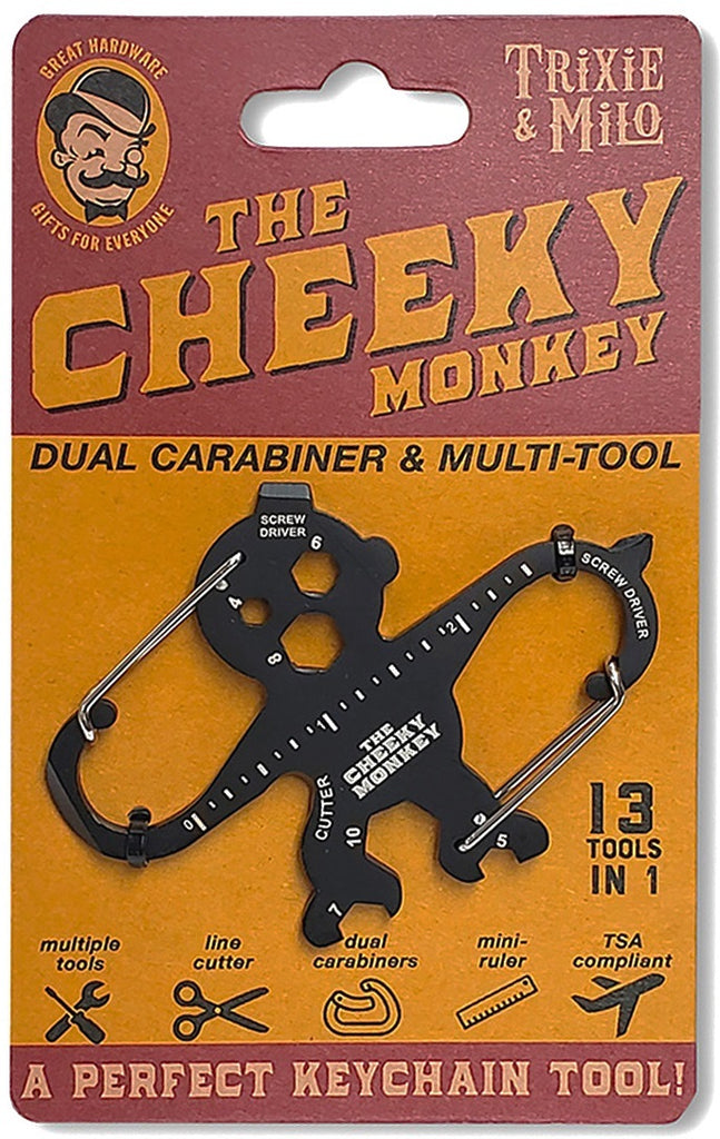 Trixie & Milo: The Cheeky Monkey Carabiner & Multi-Tool