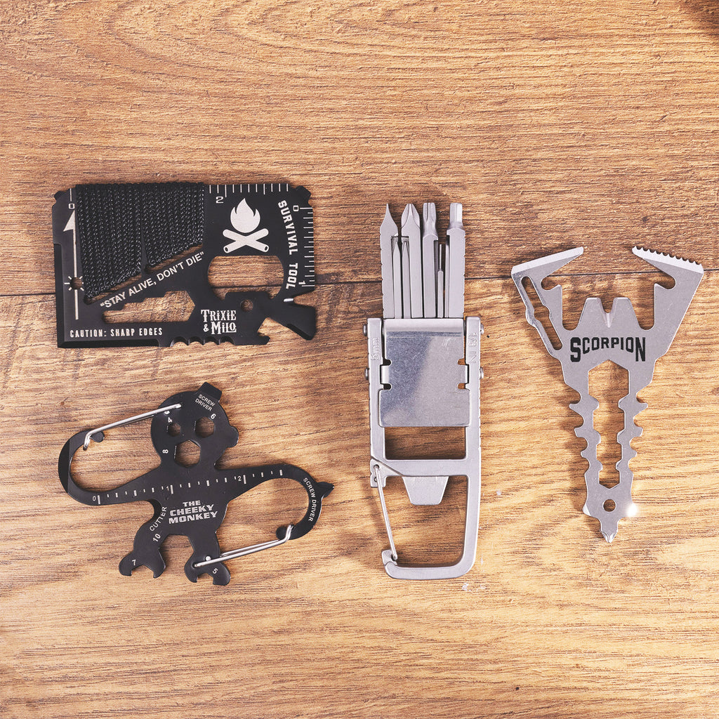 Trixie & Milo: The Cheeky Monkey Carabiner & Multi-Tool