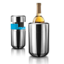 Load image into Gallery viewer, Final Touch: Stainless Steel Wine Chiller With Gel Packs