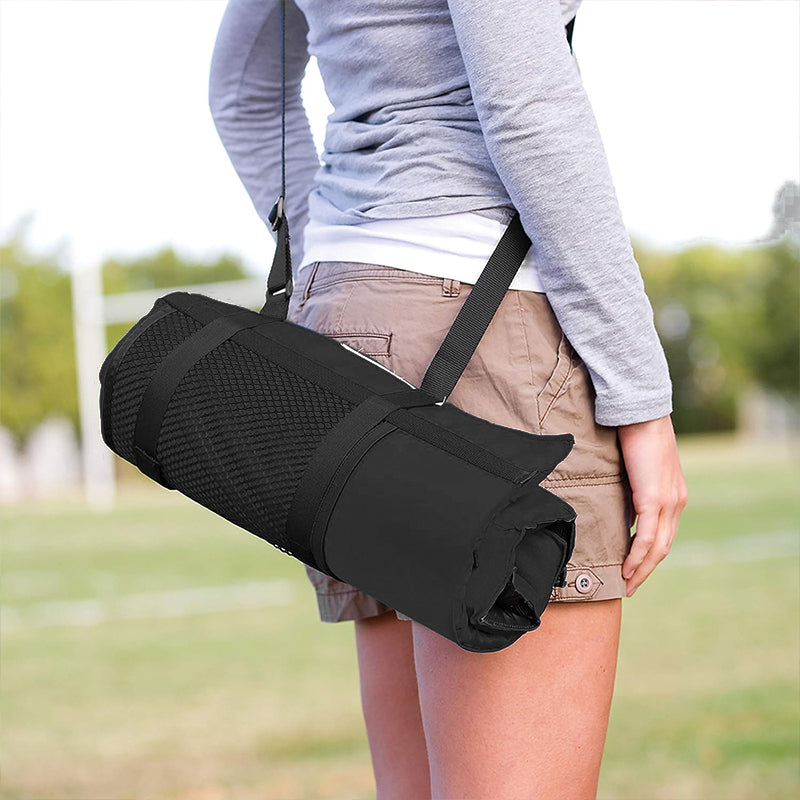 HYPERANGER Portable Oxford Cloth Cushion for Stadiums - Black