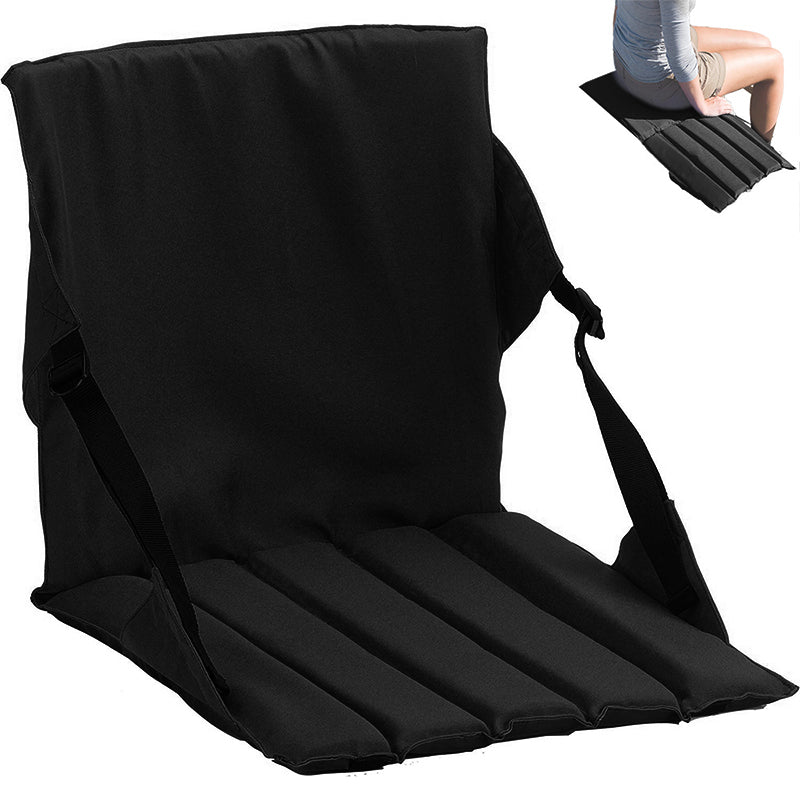 HYPERANGER Portable Oxford Cloth Cushion for Stadiums - Black