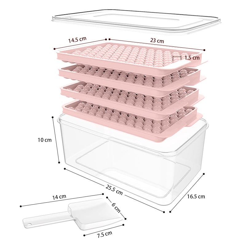 OZZYCOOK 104x 4PCS Round Ice Cube - Pink
