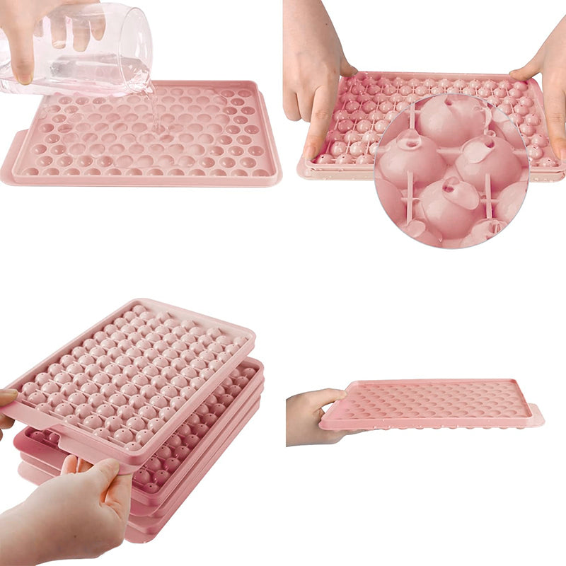 OZZYCOOK 104x 4PCS Round Ice Cube - Pink