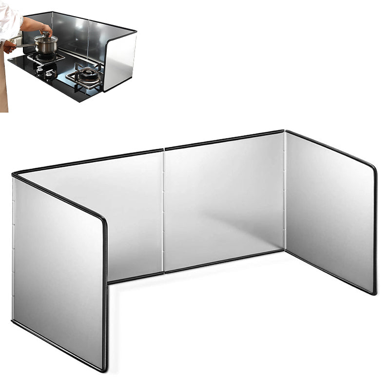 OZZYCOOK 4 Sided Foldable Galvanized Sheet Oil Splatter Screens - Medium
