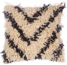 Load image into Gallery viewer, Sass &amp; Belle: Shaggy Black and White Cushion Cover