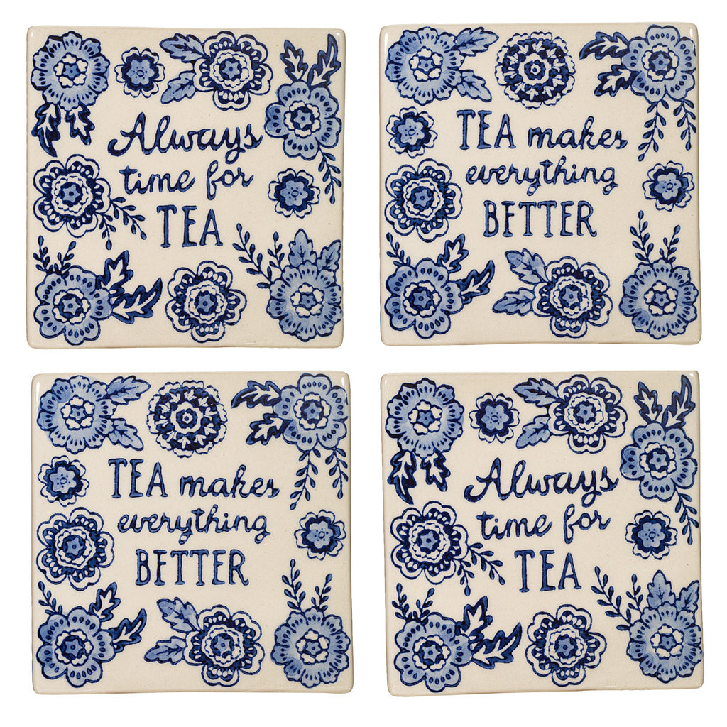 Sass & Belle: Blue Willow Coasters (Set of 4)
