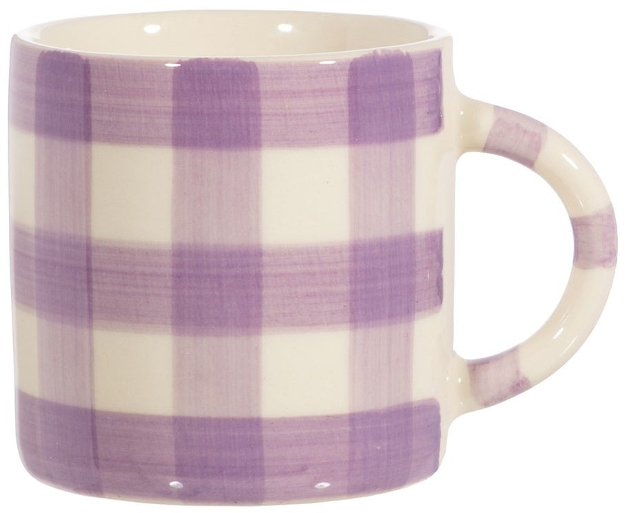 Sass & Belle: Gingham Mug - Lilac (350ml)