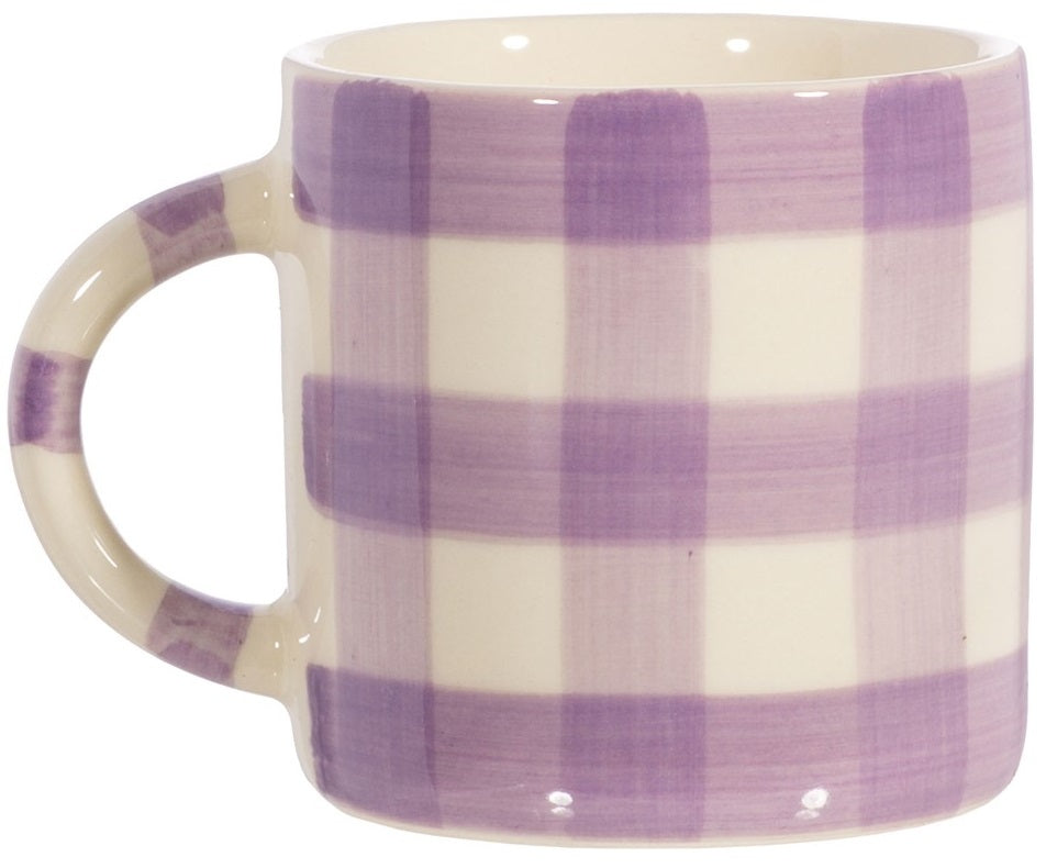 Sass & Belle: Gingham Mug - Lilac (350ml)