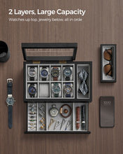 Load image into Gallery viewer, SONGMICS 8-Slot 2-Tier Watch Box - Black