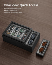 Load image into Gallery viewer, SONGMICS 8-Slot 2-Tier Watch Box - Black