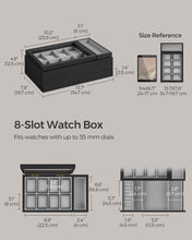 Load image into Gallery viewer, SONGMICS 8-Slot 2-Tier Watch Box - Black