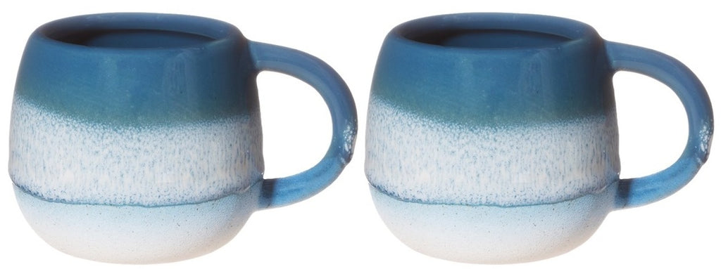 Sass & Belle: Mojave Glaze Espresso Blue Mug (Set of 2) (160ml)